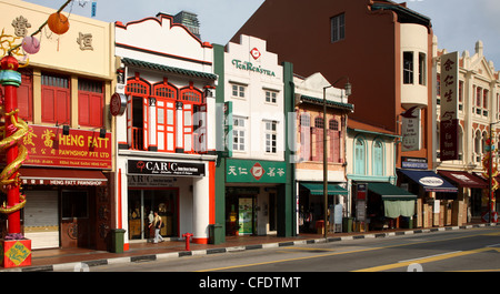 Geschäftshäuser in South Bridge Road, Chinatown, Singapur, Südostasien, Asien Stockfoto