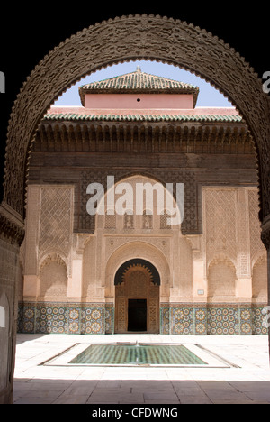 Medersa Ben Youssef, Marrakesch, Marokko, Nordafrika, Afrika Stockfoto