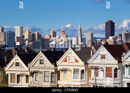 Der berühmten Painted Ladies, San Francisco, Kalifornien, USA Stockfoto