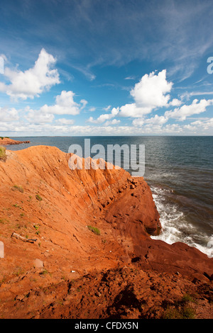 Sandstein-Klippen, Cape Bear, Prince-Edward-Insel, Kanada Stockfoto