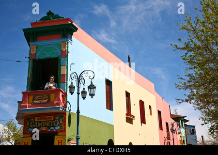 Kulissen La Boca eine Nachbarschaft oder Barrio von der argentinischen Hauptstadt Buenos Aires Stockfoto