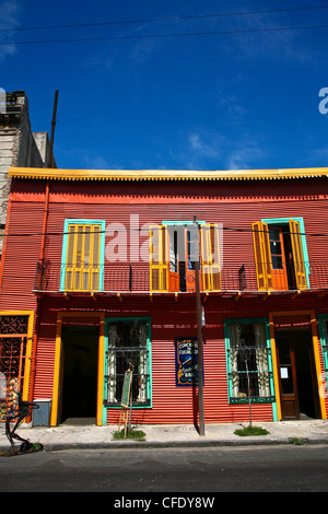 Kulissen La Boca eine Nachbarschaft oder Barrio von der argentinischen Hauptstadt Buenos Aires Stockfoto