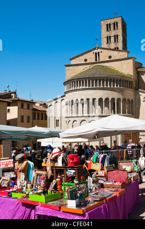 Antiquarian fair am Piazza Vasari, Arezzo, Toskana, Italien, Europa Stockfoto