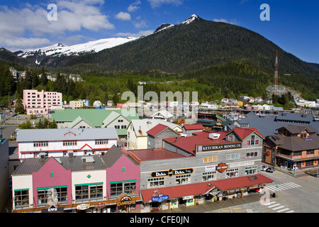 Die Innenstadt von Ketchikan, südöstlichen Alaska, Vereinigte Staaten von Amerika, Stockfoto