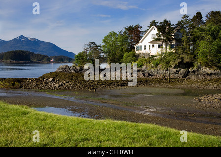 Uferpromenade in Sitka, Baranof Island, südöstlichen Alaska, Vereinigte Staaten von Amerika, Stockfoto