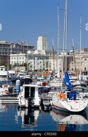 Yachten in Darsena Marina, La Coruna, Galicien, Spanien, Europa Stockfoto