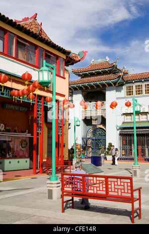 Central Plaza, Chinatown, Los Angeles, California, Vereinigte Staaten von Amerika, Stockfoto