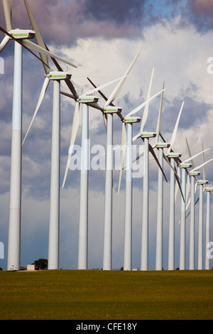 Windkraftanlagen, Albacete, Castilla-La Mancha, Spanien, Europa Stockfoto