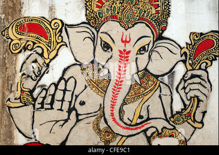 Ganesh Straßenkunst. Chiang Mai. Thailand. Stockfoto