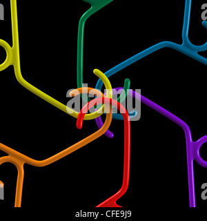 Kleiderbügel machen eine bunten Kaleidoskop-design Stockfoto