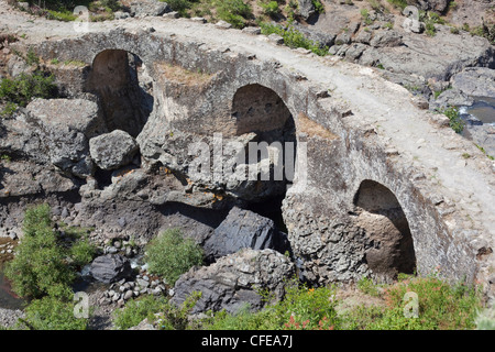 Debre Libanos Schlucht. Portugiesisch-Brücke; genauer gesagt Ras Darges Brücke. Äthiopien. Stockfoto