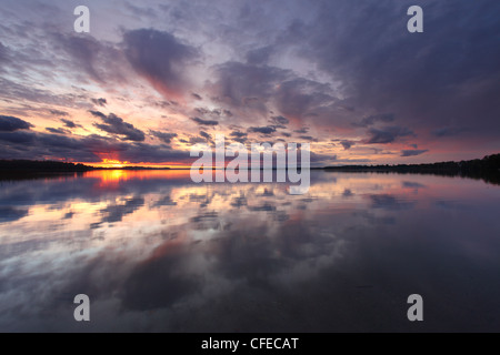 See Saadjärv bei Sonnenuntergang, Estland, Europa Stockfoto
