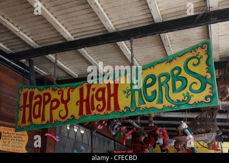 Die Hippie-Stadt Nimbin in New South Wales, Australien, wo die 1973 New Age Aquarius Festival stattfand Stockfoto