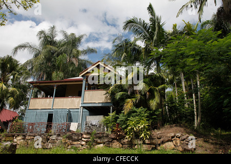 Die Hippie-Stadt Nimbin in New South Wales, Australien, wo die 1973 New Age Aquarius Festival stattfand Stockfoto