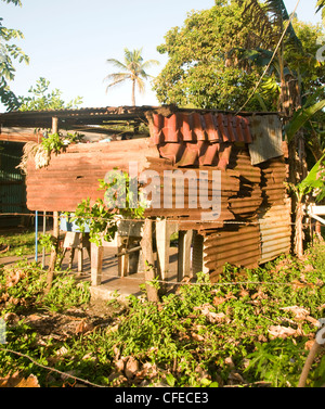 Zink Blech Hausbau Big Corn Island Nicaragua Zentralamerika Stockfoto