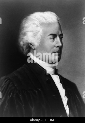 Vintage Porträtmalerei amerikanischer Staatsmann und Richter John Rutledge (1739-1800) - der zweite US-Oberrichter (Juli - Dezember 1795). Stockfoto