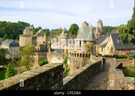 Chateau de Fougeres Fougeres Ille-et-Vilaine Bretagne Frankreich Stockfoto