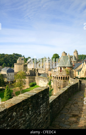 Chateau de Fougeres Fougeres Ille-et-Vilaine Bretagne Frankreich Stockfoto