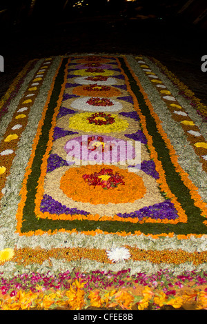 Traditionelle Teppich In Antigua Guatemala Stockfoto