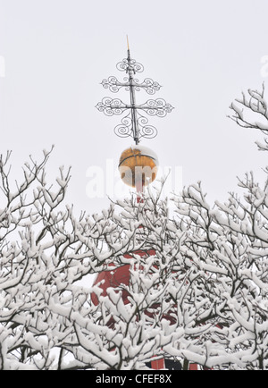 Schlossberg im Winter, Graz, Steiermark, Österreich Stockfoto