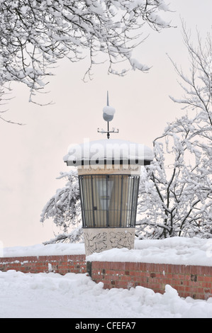 Schlossberg im Winter, Graz, Steiermark, Österreich Stockfoto