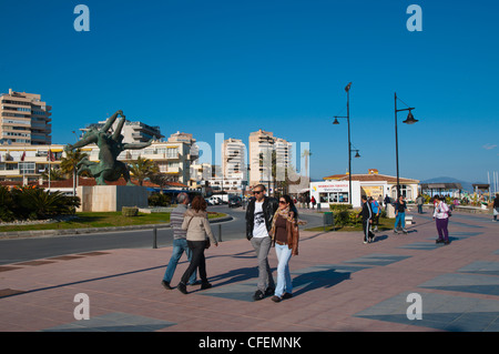 Paseo Marítimo Strandpromenade Torremolinos Resort Costa Del Sol Küste der Region Malaga Andalusien Spanien Europa Stockfoto