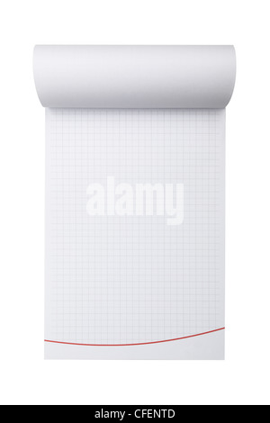 Blank notebook isolated over the white background  Stockfoto