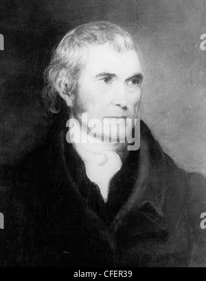 Vintage Porträtmalerei amerikanischer Staatsmann und Richter John Marshall (1755-1835) - das vierte US Chief Justice (1801-1835). Stockfoto