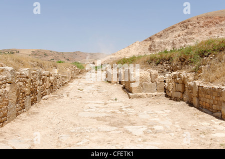 Bulla Regia. Tunesien. Ansicht der alten römischen Straße in der alten Stadt. Liegt im Nord-westlichen Tunesien und liegen in einer Stockfoto