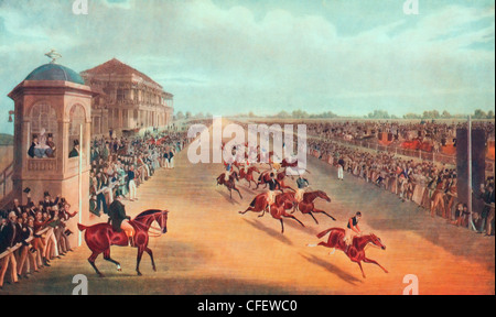 Rennen um den großen St. Leger Stakes, 1836 - wer der Gewinner ist Stockfoto