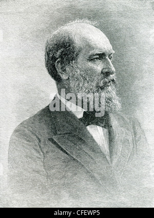 General James Abram Garfield (1831-1881) war für die Union im Bürgerkrieg und wurde 20. Präsident der Vereinigten Staaten gewählt. Stockfoto