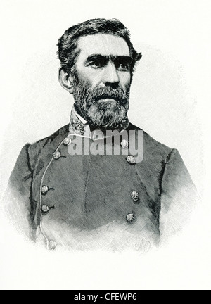 Braxton Bragg (1817-1876) war ein General der Konföderierten. Er führte A. S. Johnstons zweiten Korps in der Schlacht von Shiloh. Stockfoto