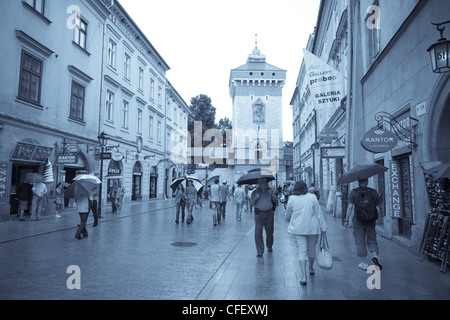 Florianska und Sankt Florian Tor, Altstadt, Krakau, Krakau, Malopolska Provinz, Polen Woiwodschaft, Kleinpolen Stockfoto