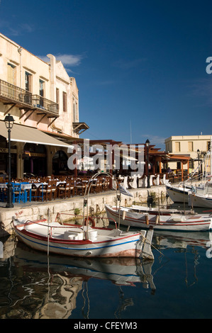 Alten venezianischen Hafen, Rethymno, Kreta, griechische Inseln, Griechenland, Europa Stockfoto