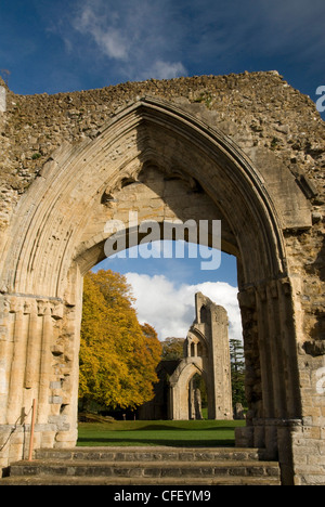 Ruinen der Abtei von Glastonbury, Glastonbury, Somerset, England, Vereinigtes Königreich, Europa Stockfoto