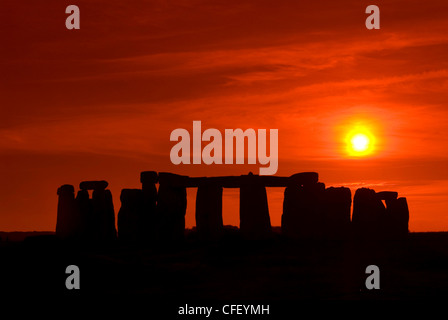 Stonehenge, UNESCO-Weltkulturerbe, Wiltshire, England, Vereinigtes Königreich, Europa Stockfoto