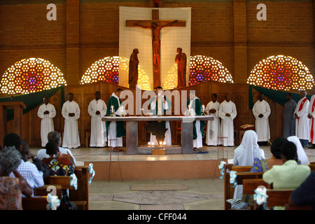 Katholische Messe in Lome, Togo, West Afrika, Afrika Stockfoto