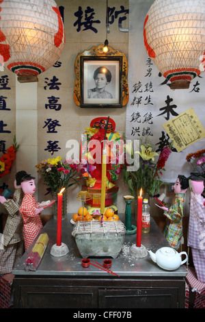 Vorfahren Hall, Kun Iam Tempel, Macau, China, Asien Stockfoto