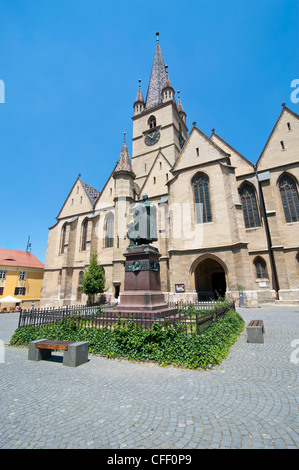 Evangelische Kirche in Piata Huet, Sibiu, Rumänien, Europa Stockfoto