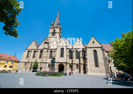 Evangelische Kirche in Piata Huet, Sibiu, Rumänien, Europa Stockfoto