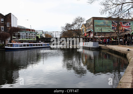 Camden Lock, Heimat des Camden Lock Village, die Sonntag Attraktion in London, England, Vereinigtes Königreich, Europa Stockfoto