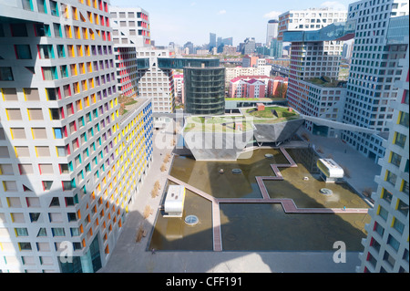 MoMA Linked Hybrid Komplex von Architekt Steven Holl, Baujahr 2009, Dongzhimen District, Beijing, China, Asien Stockfoto