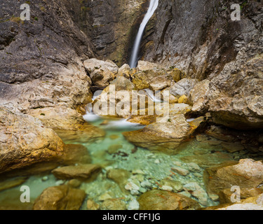 Poellat Sturz in eine Schlucht, die Ammergauer Alpen, Bayern, Deutschland, Europa Stockfoto