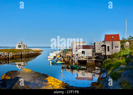 Angeln Kai in Blue Rocks, Nova Scotia, Kanada Stockfoto