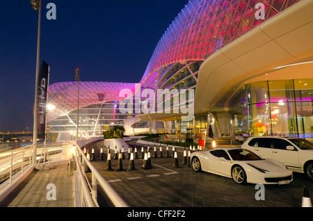 Yas Hotel, Yas Island, Abu Dhabi, Vereinigte Arabische Emirate, Naher Osten Stockfoto