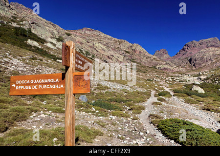 Der GR 20 im Golo-Tal, Korsika, Frankreich Stockfoto