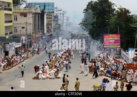 Szene aus Attukal Pongala Festival, Trivandrum, Indien Stockfoto