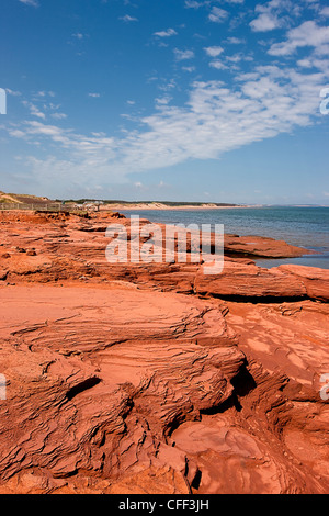 Sandstein Felsen, Cavendish, Prinz Eduard Insel Nationalpark, Prince Edward Island, Canada Stockfoto