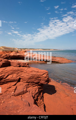Sandstein Felsen, Cavendish, Prinz Eduard Insel Nationalpark, Prince Edward Island, Canada Stockfoto