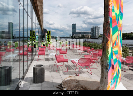 Cafe, Spree, Friedrichshain, Berlin, Deutschland Stockfoto